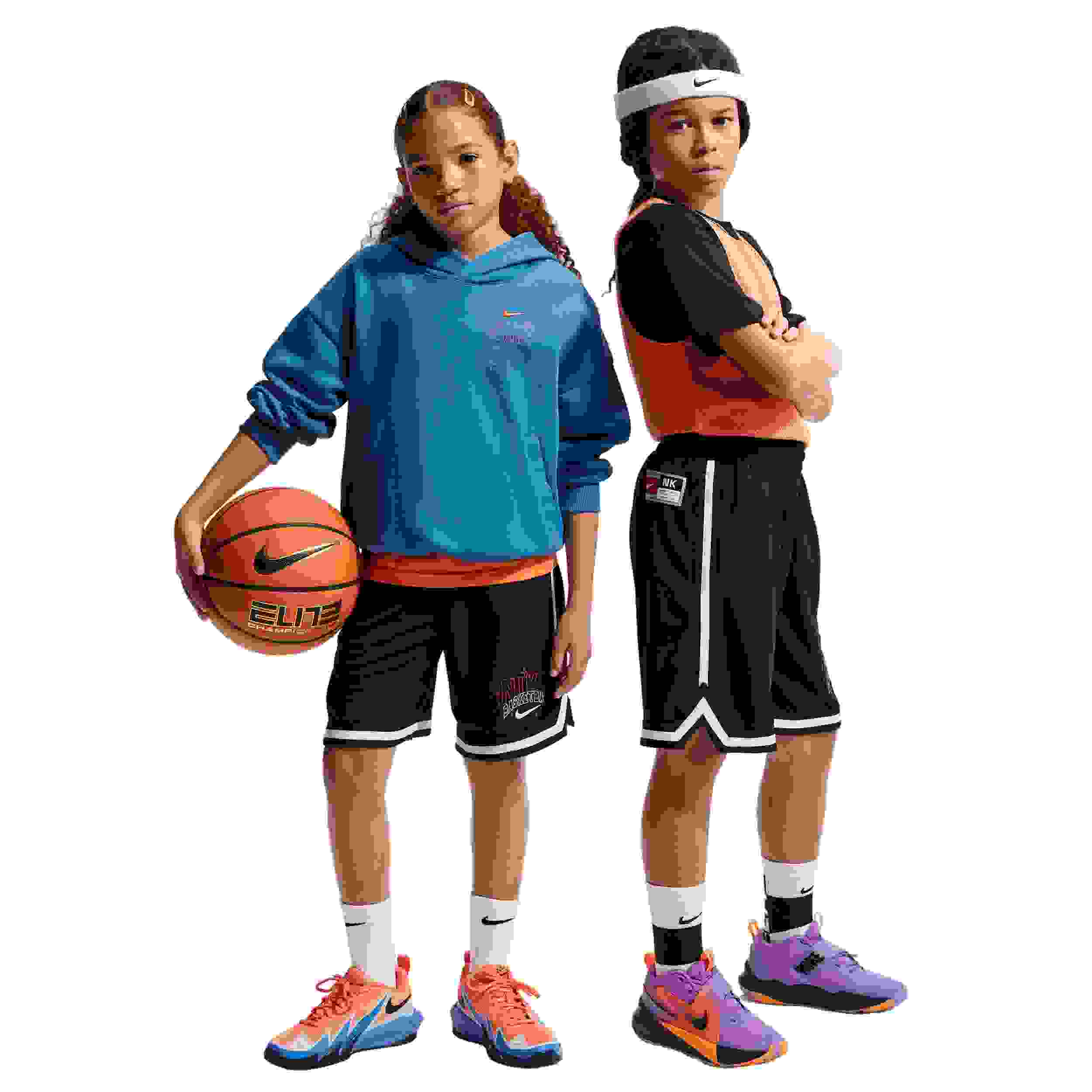 Nike DNA Dri-FIT Big Kids' Black/White Basketball Shorts